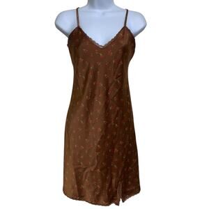 Wild Fable Lace Trim Cherry Print Slip Dress Womens Size XS
